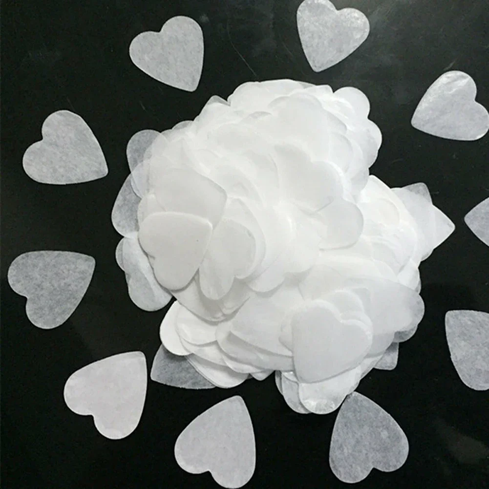 10000pcs Tissue Paper Biodegradable White Heart Confetti Birthday Party Wedding For Every DIY Celebration Romantic Decoration