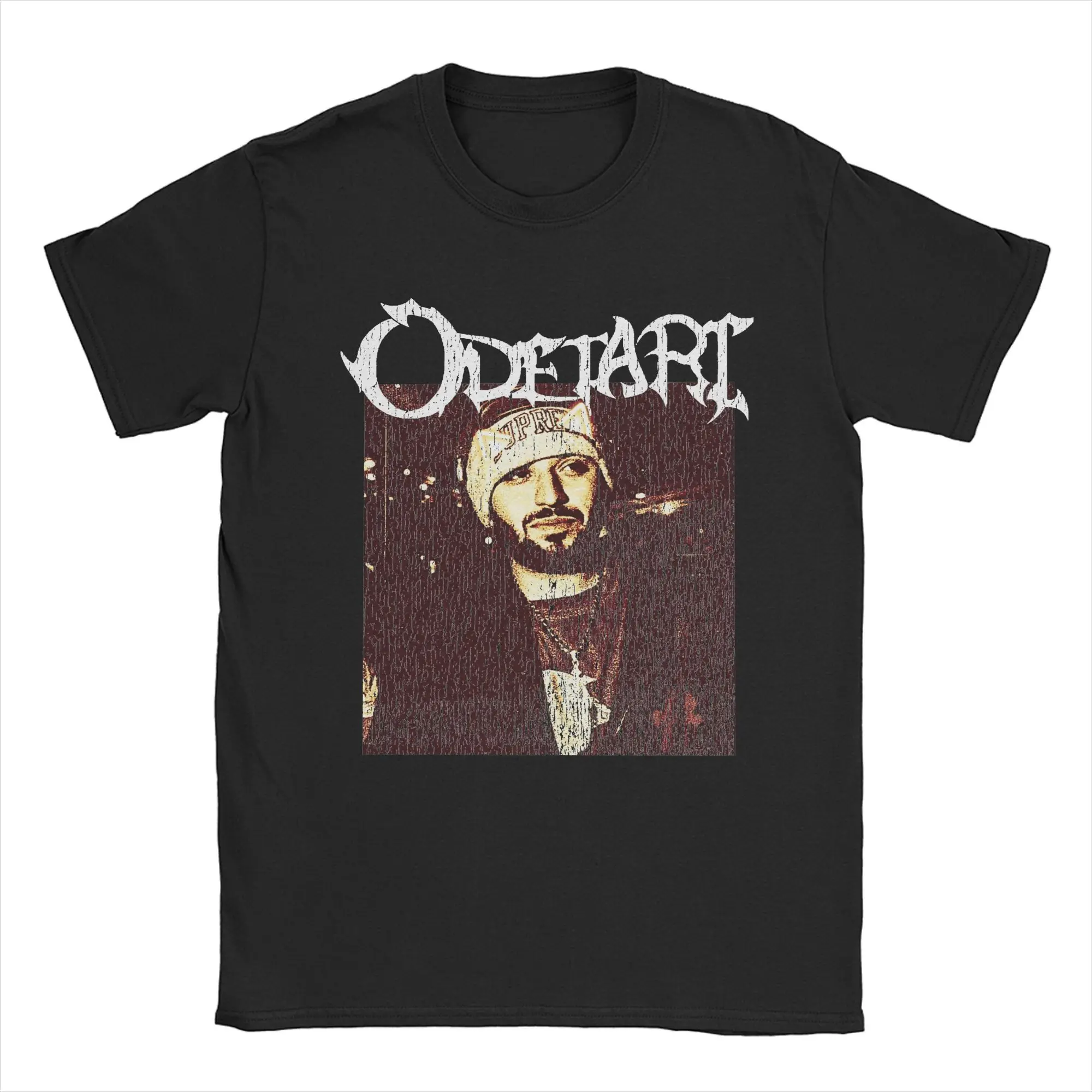 Fashion Vintage Grunge Style Odetari T-Shirt for Men Round Neck Cotton T Shirts  Short Sleeve Tees Summer Clothes