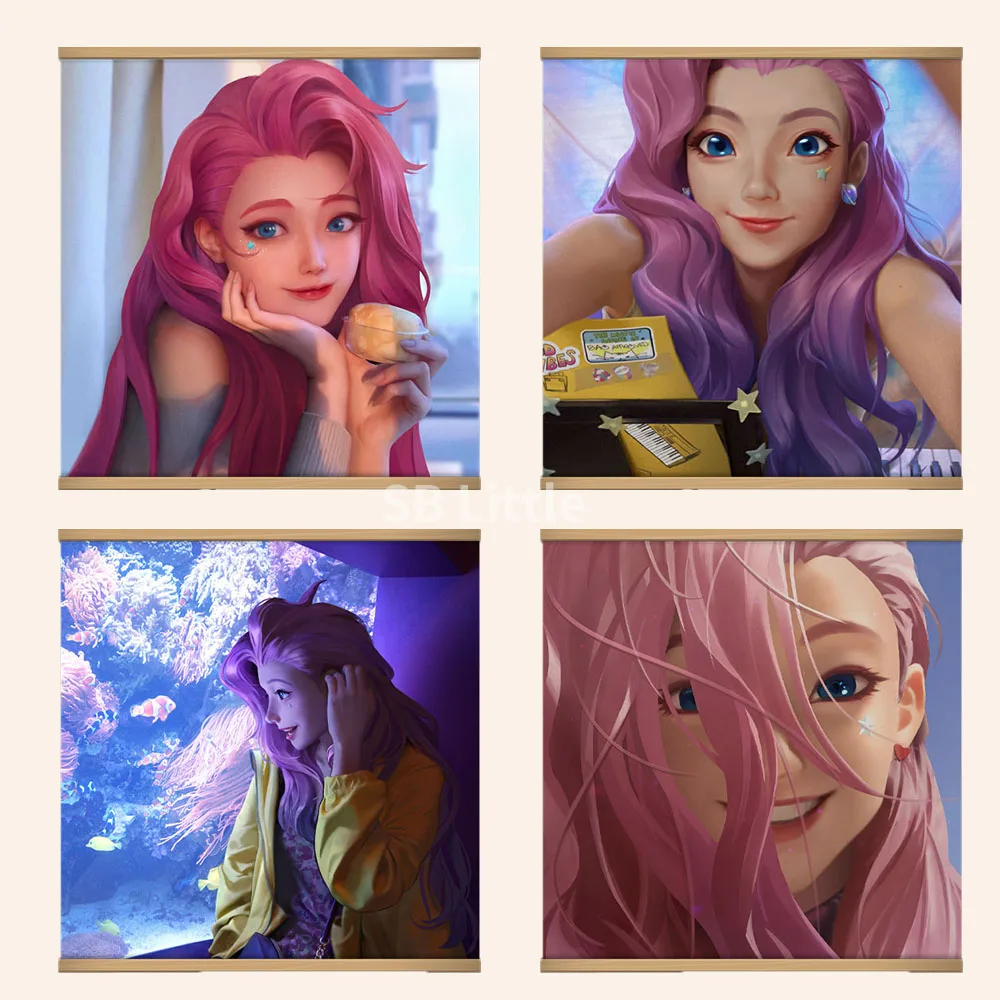 

Seraphine League of Legends Anime Grls LOL Game Animation Painting Poster Decorative Tapestry Design Creativity Wall