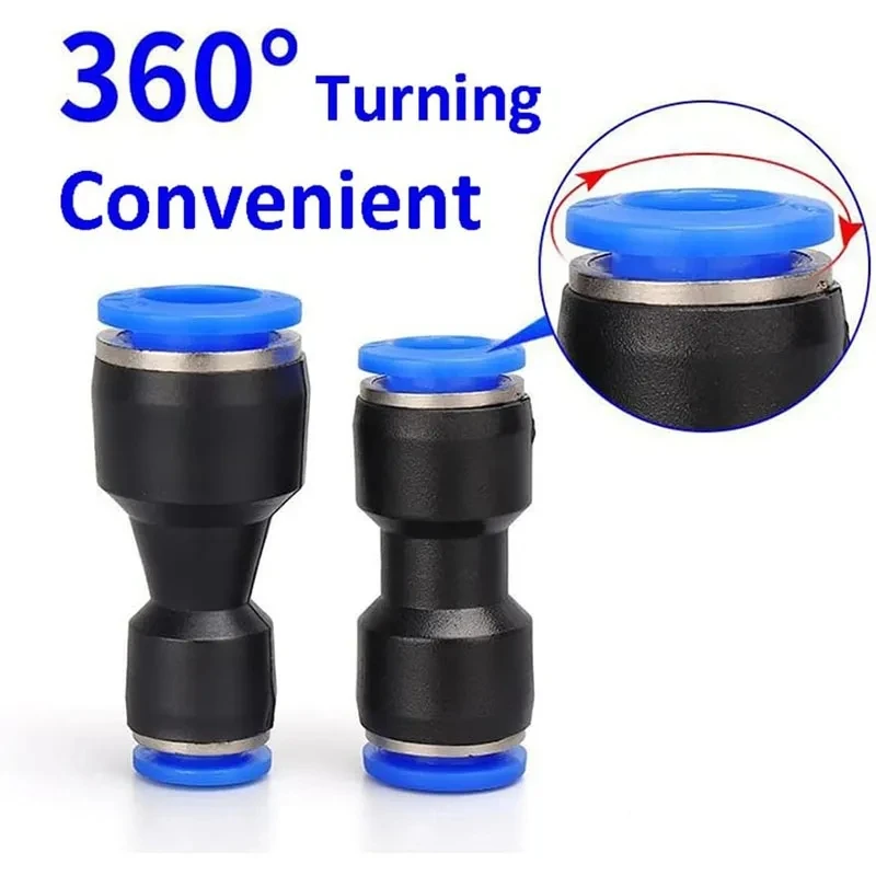 10PCS Pneumatic PU PG Quick Connectors - 4-12mm Push-In Hose Fittings for Air Tube Plug 6mm 8mm 10mm 12mm image 4