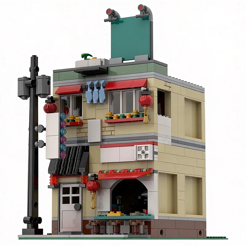 693-teiliges Konstruktions-Haus MOC Anpassbares Modulares Baustein-Modell Beliebtes Kreatives Design DIY Festival-Spielzeug Geschenk für Kinder