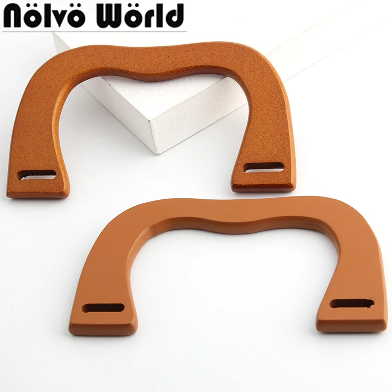 

4-10PCS Camel M Shape Wood Plywood Bags Handles Replacement Wallet Handcrafted Vintage Handle Belts Strap Tote DIY Accessories