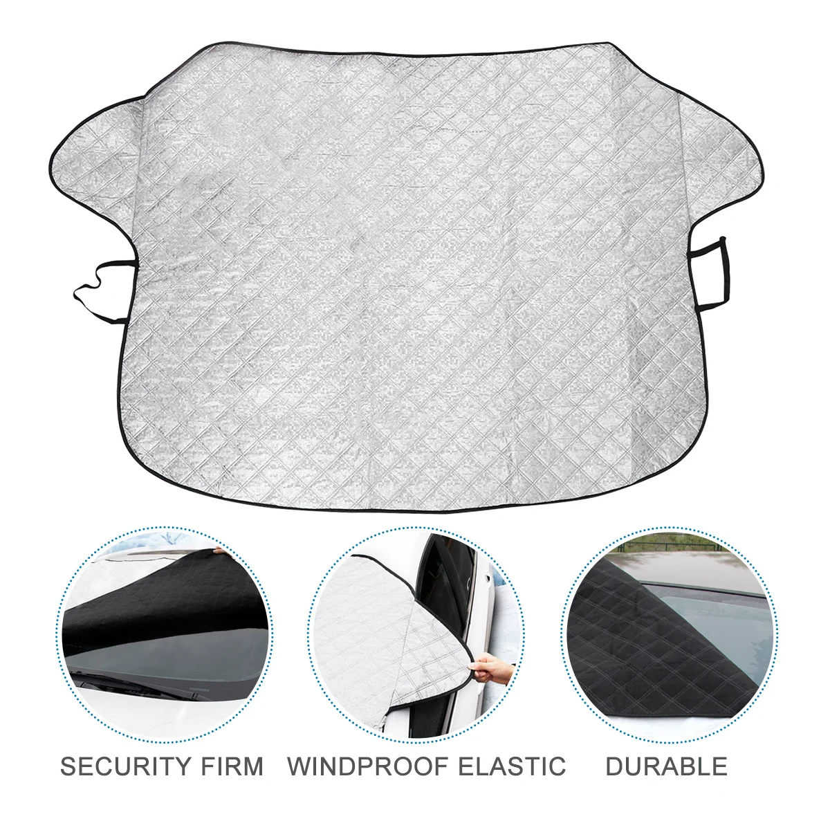 

Windshield Snow Cover Car Upgraded Thick 4 Layers Frost Defense Waterproof Windshield Frost Protector Cover Suitable for Cars