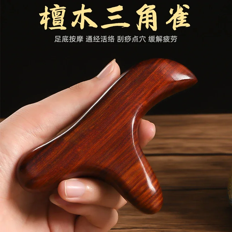 Luxury Rose Wood Triangle Reflexology Massage Deep Muscle Acupressure Tools