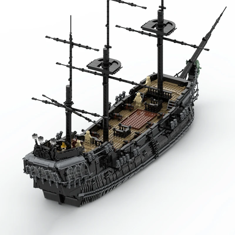 7398pcs MOC Pirates of The Caribbean Ship Revenge Warship Black Pearl Sailboat Building Block Bricks Assembly Toys Kid Gift 4195