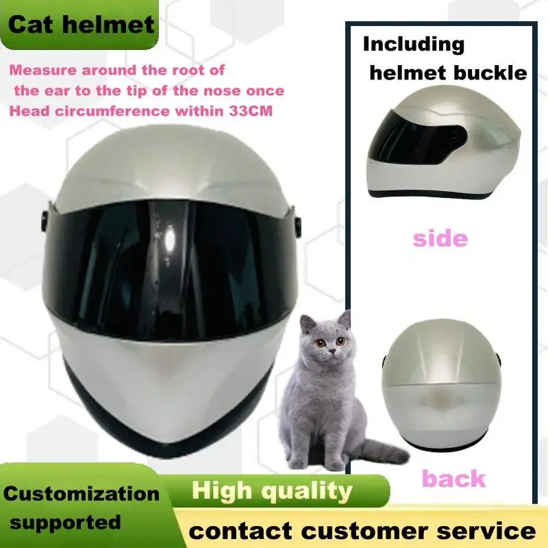 

Full Face Pet Motorcycle Helmet 33CM Head ABS Plastic Outdoor Motorcycle Bike Riding Helmet Hat for Cat accesorios para gatos