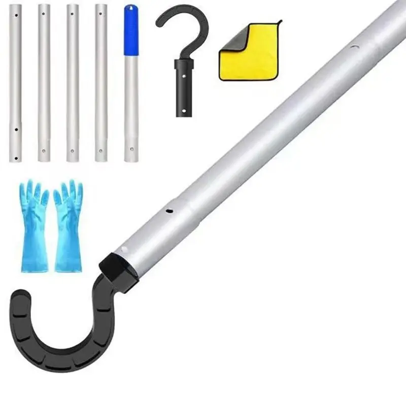 A89E-Pool Pole Hooks Removable Pool Vacuum Hook Ground Underwater Swimming Cleaning Swimming Pool Accessories