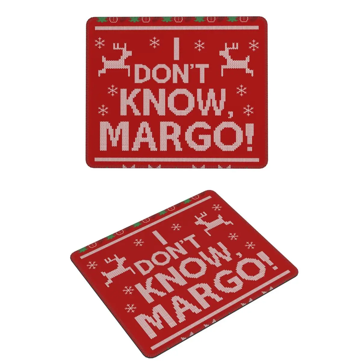 Férias de natal eu não sabe margo mouse pad teclado de computador tapete de mouse para jogos tapete de mesa de escritório
