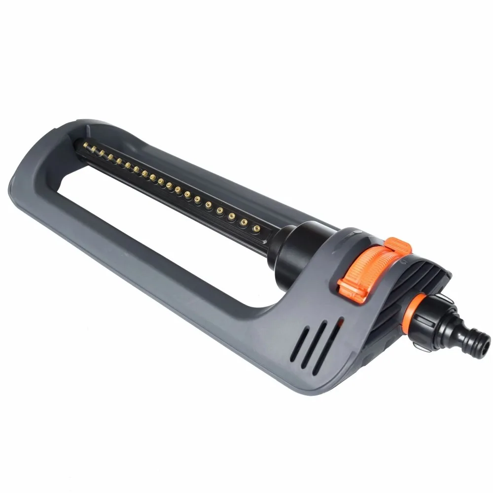 19 Hole Nozzles Oscillating Sprinkler Automatic 4 Modes Swing Irrigation Sprinkler Weighted Base Wide Coverage Water Sprayer