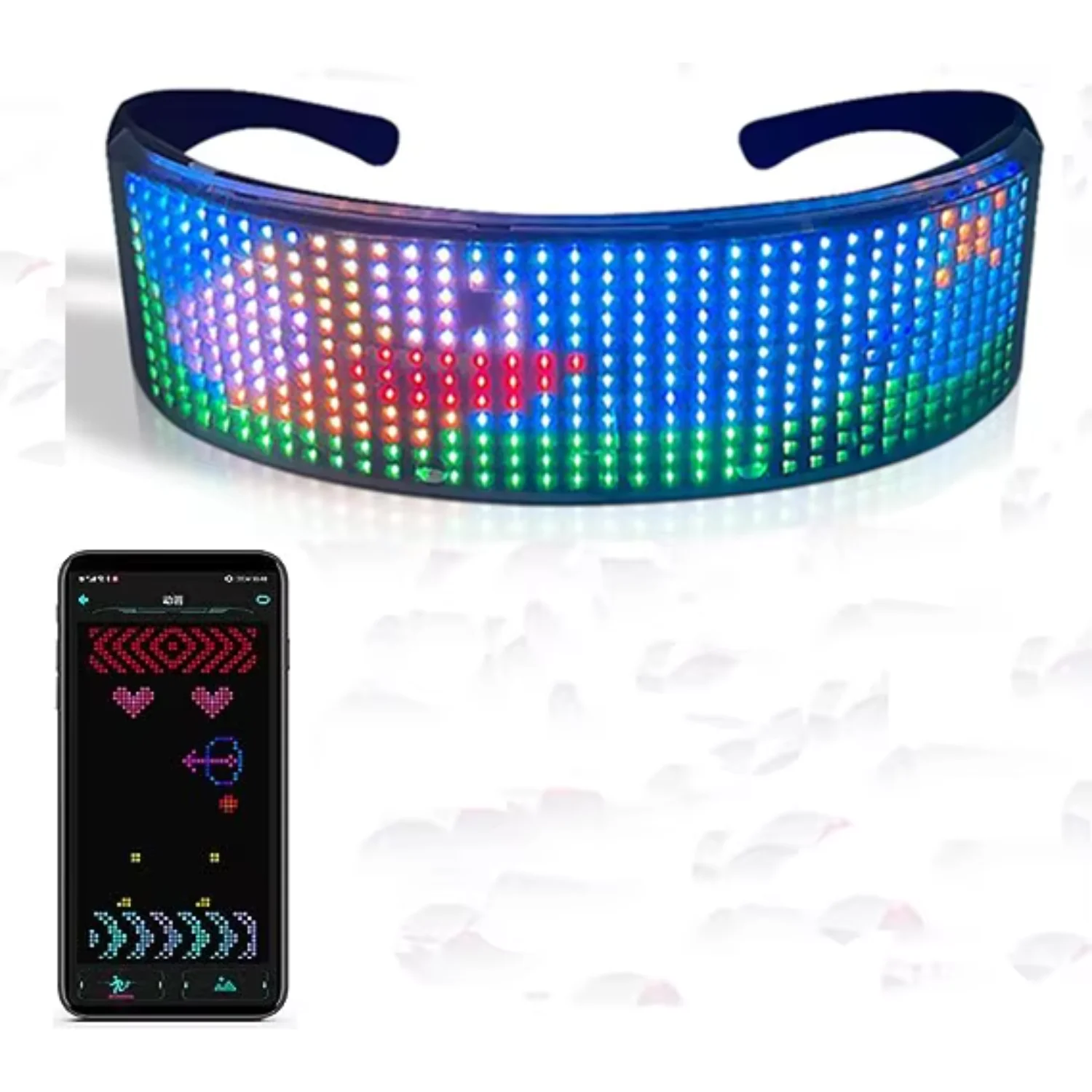 Customizable LED Glasses, Blue tooth Light up Glasses for party, Raves, Festivals, Birthday