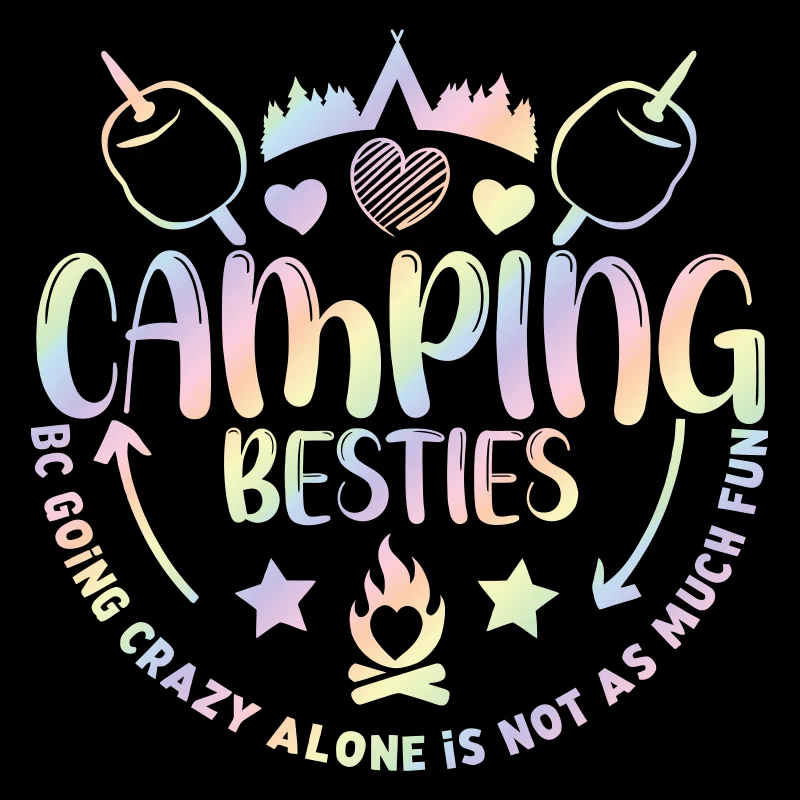 

Camping Besties for Car Stickers Decoration Camper Van Motorhome SUV Car Styling Outdoors Exterior Accessories Vinyl Decal