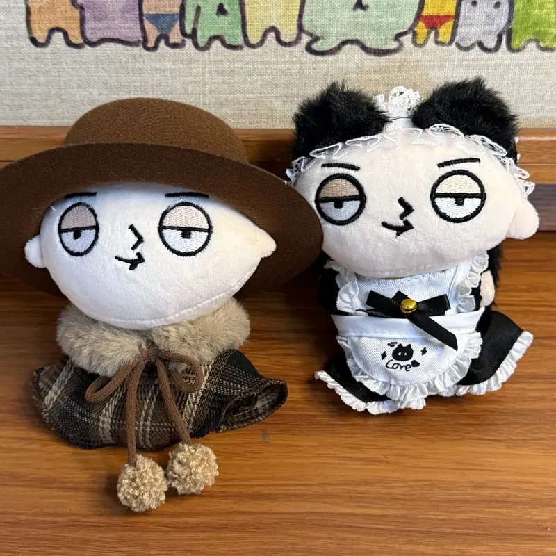 Neue Original Parodie Hause Peripherie Böse Knödel 10 cm Gedruckt Baumwolle Plüsch Puppe Gold Maid Kleid Trendy Spielen Mädchen geschenk