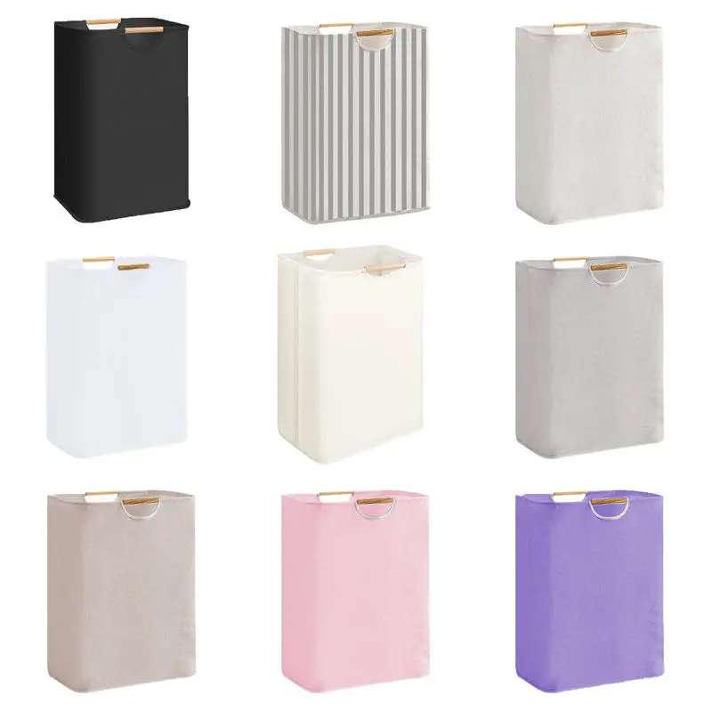

Waterproof Foldable Laundry Basket Bathroom Storage Basket For Dirty Clothes Cotton Linen Clothes Sundries Organizer With Handle