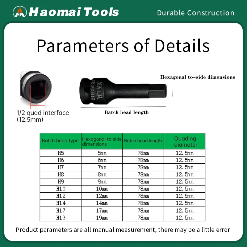 HaoMai 1/2 دفعة كاملة (H) مجموعة مكونة من 10 قطع HM-69978910 - المعدات والمكونات الصناعية