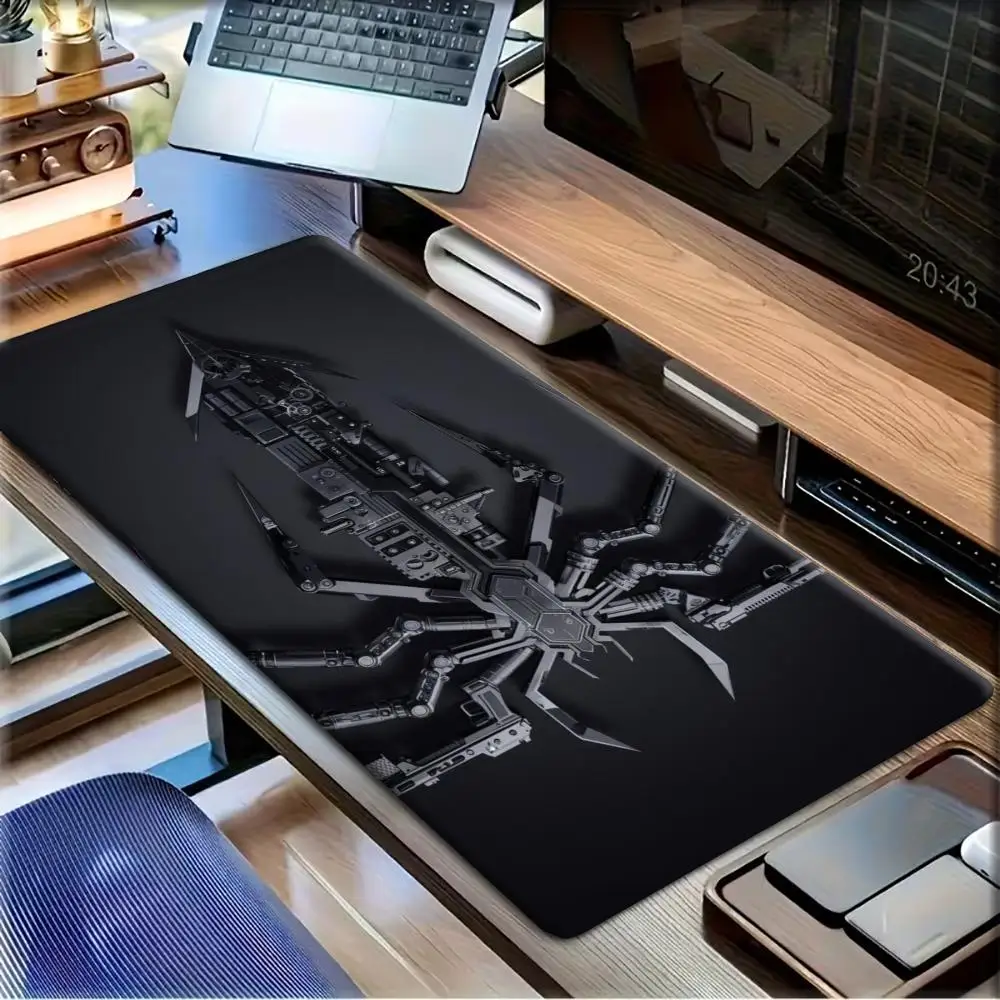 Large XXL Gaming Mouse Pad Desk Mat Keyboard Pad Cyberpunk Mechanical Spider Robot Dark Tactical Print Boy Gamers Sci-fi Decor