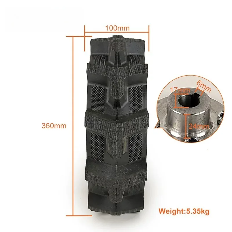 14x5.00-9 Solid Tire Wheel 17mm Hub for Lawn Mower Agricultural Tractor