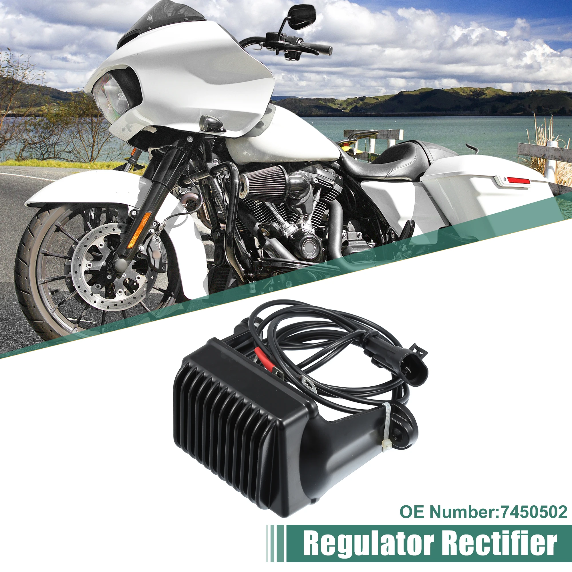 Motoforti Motorcycle Regulator Rectifier No.7450502 for Harley-Davidson Electra Glide Classic Anniversary Efi Flhtci 2002-2003