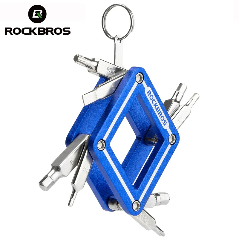 

ROCKBROS 8 in1 Bicycle Repair Tools Multi-purpose Wrench Bike Portable Strong Socket Screwdriver Chain Rhombus Cycle Tool Sets