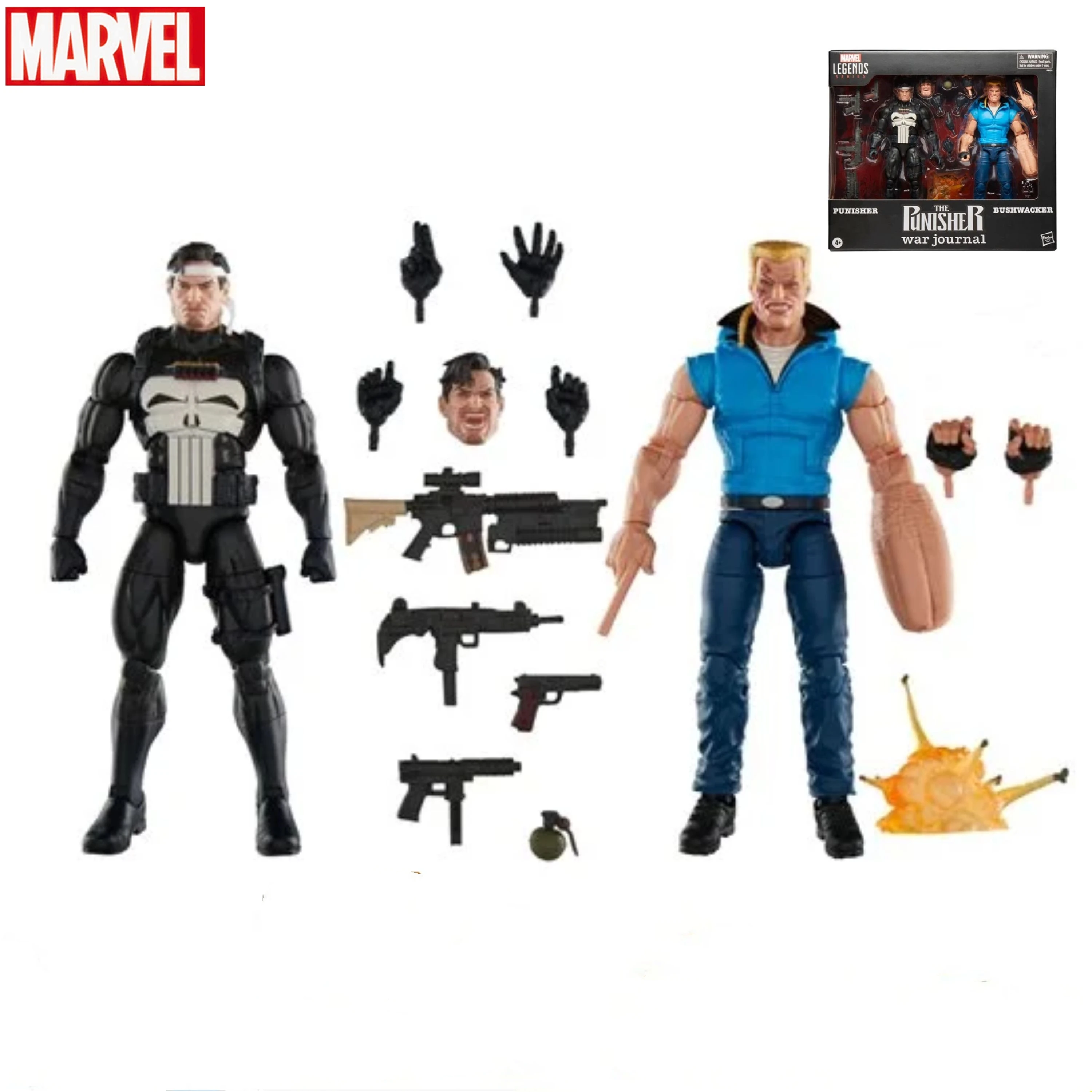 New Original Marvel Legends Series: Punisher And Bushwacker The Punisher War Journal Comics Action Figures Kids Toy Gifts