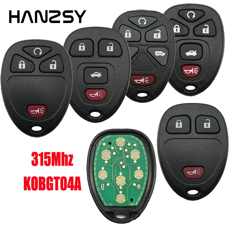 3/4/5/6 Buttons 315Mhz KOBGT04A Car Remote key For Chevrolet Captiva HHR Uplander Pontiac Montana SV6 Saturn Relay Buick Terraza