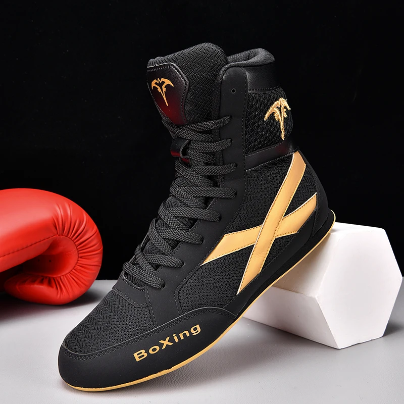 

2026 New Boxing Shoes High Quality Men's Mesh Breathable Training Wrestling Shoes Flight Fitness Shoes Size 38-46