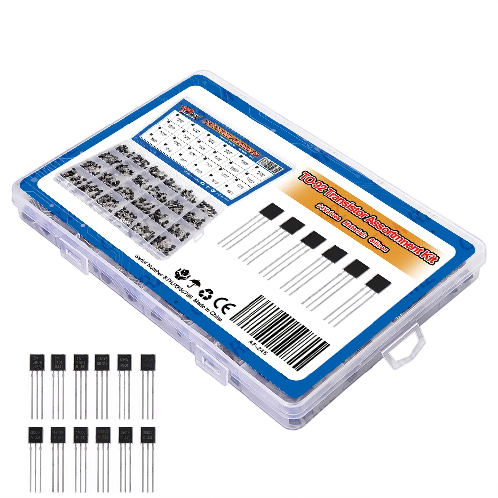 kit-de-transistores-to-92-com-480-pecas-e-24-valores-2n2222-s8050-bc337-etc-em-caixa-para-projetos-eletronicos-diy-com-arduino-modelo-2n2222-s8050
