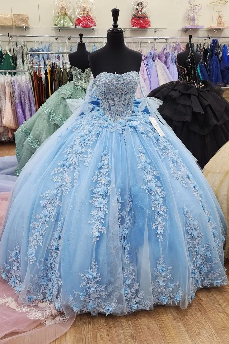 Quinceanera Dress for Juniors Tulle Lace Appliques Vestidos De 15 Quinceañera Ball Gown Party Dress Off Shoulder Prom Dress