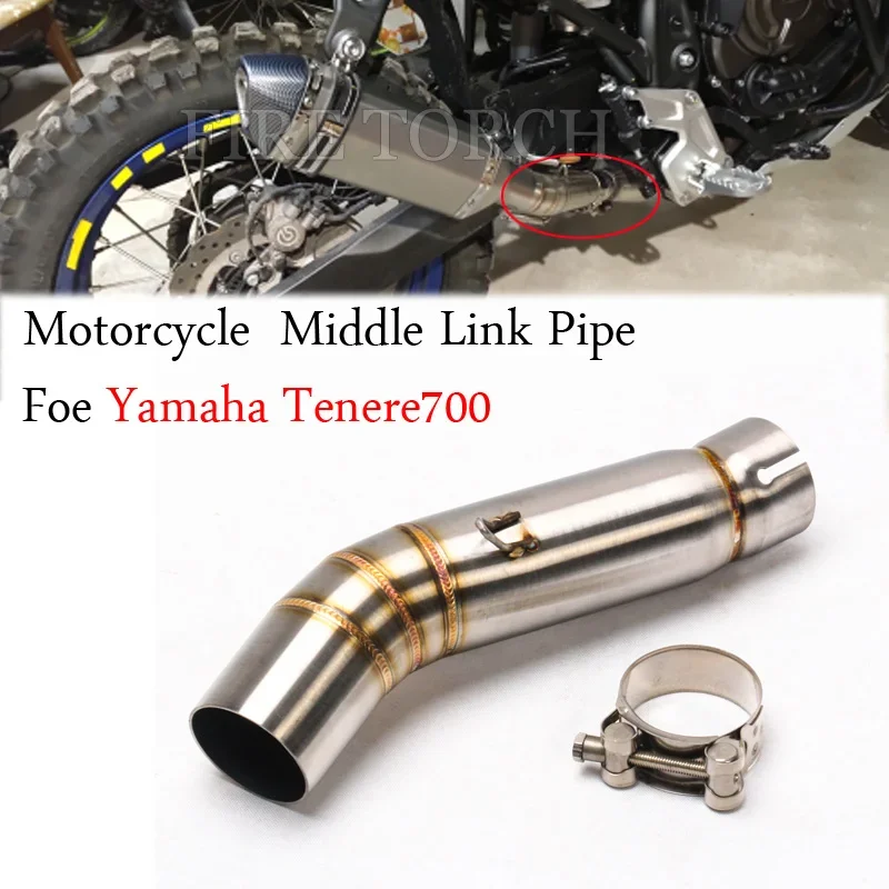 FOR YAMAHA TENERE 700 Motorcycle Exhaust Header Pipe Tenere 700 Motorcycle Exhaust System T700 T7 Exhaust Middle Link Pipe 51mm