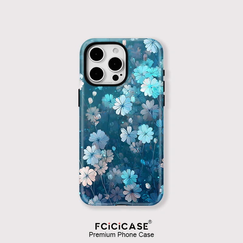 

Fcicicase Flower Matte Soft Silicone Phone Case for iPhone 16 Pro 15 14 13 12 Pro Max 11 Shockproof For Magsafe Magnetic Cover