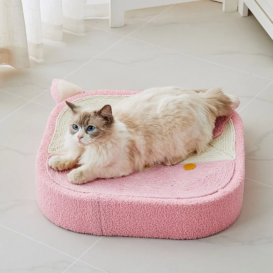 

51cm Sisal Hemp Cat Scratch Board Scratch Resistant Cat Lazy Bed for Grinding Claws Cute Square Cat Nest Pet Accessories