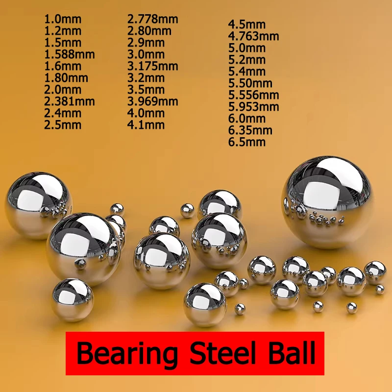 

G10 Bearing Steel Ball High Precision Solid Smooth Ball Dia 1.0mm-6.5mm Industrial Bearing Parts & DIY Tools