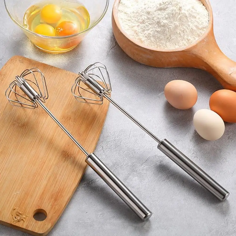 

Stainless Steel Egg Beater Semi-Automatic Whisk Hand Push Rotary Egg Mixer Blender Handheld Egg Stirrer Tool Kitchen Accessories