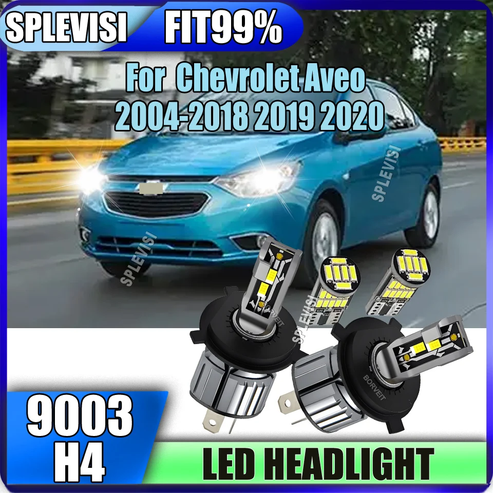 

75W 7500LM H4 LED Headlight Canbus 6000K Car Bulb Mini Lamp Plug&play For Chevrolet Aveo 2004 2005 2006 2007 2008 2009 2010-2020