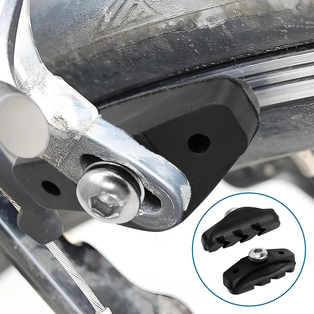 Verschleißfeste, geräuscharme Gummi-Fahrrad-V-Bremsbeläge, langlebige Bremsbeläge, Ersatzblöcke für MTB-Rennrad-Reparatur – Detail 6