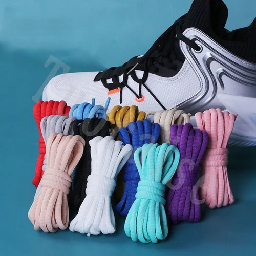 Cordones ovalados para zapatillas de deporte, cordones atléticos de 20 colores, medio redondos, 60/90/100/120/150cm, 1 par