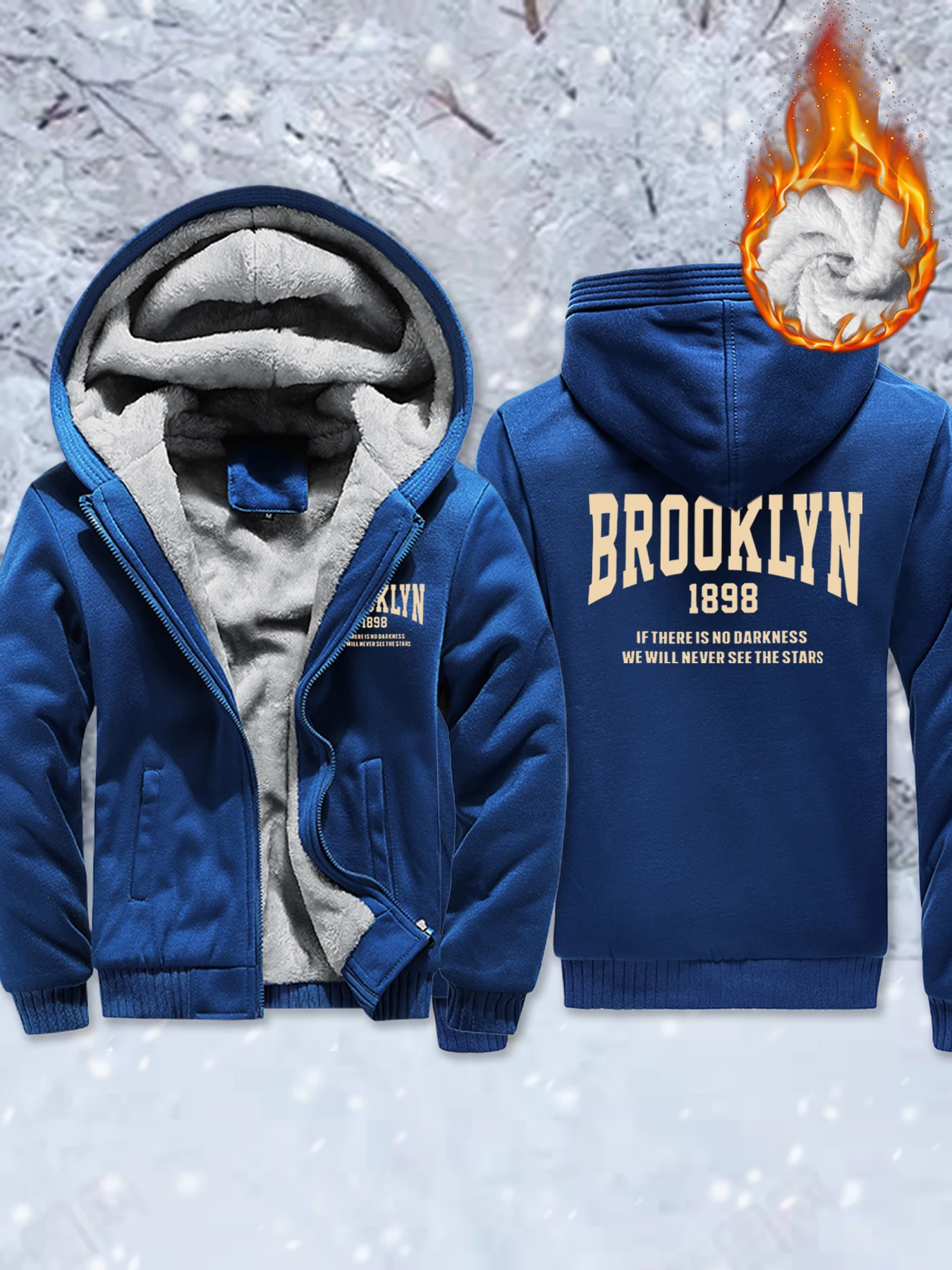 

Brooklyn 1848, мужские базовые флисовые куртки с буквенным принтом, зимняя толстовка на молнии, утепленная теплая жилетка, удобная мягкая уличная одежда унисекс