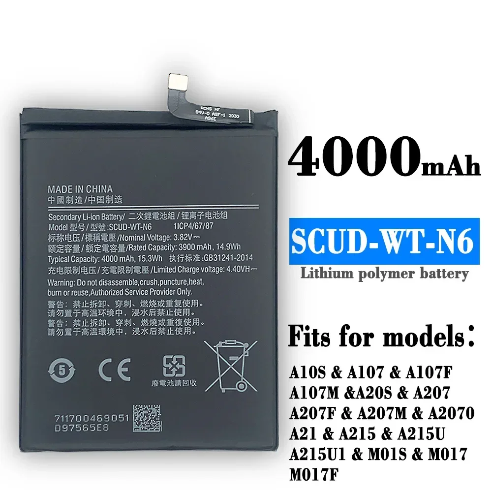 

SCUD-WT-N6 4000mAh Battery For Samsung Galaxy A10S A20S SM-A2070 A207F/M A107F/DS For Honor Holly 2 Plus