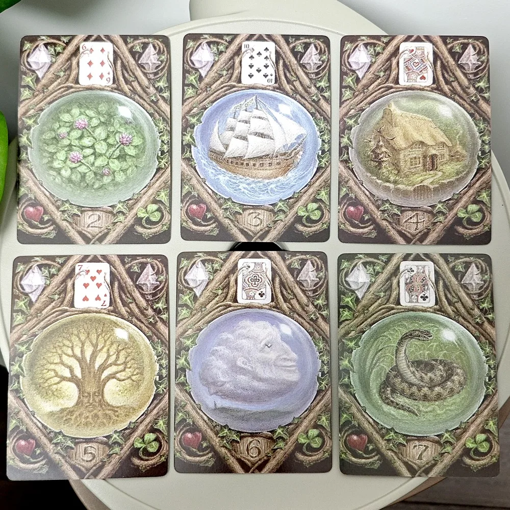 10.4*7.3cm The Enchanted Lenormand Oracle 39 Magical Cards To Reveal Your True Self and Your Destiny