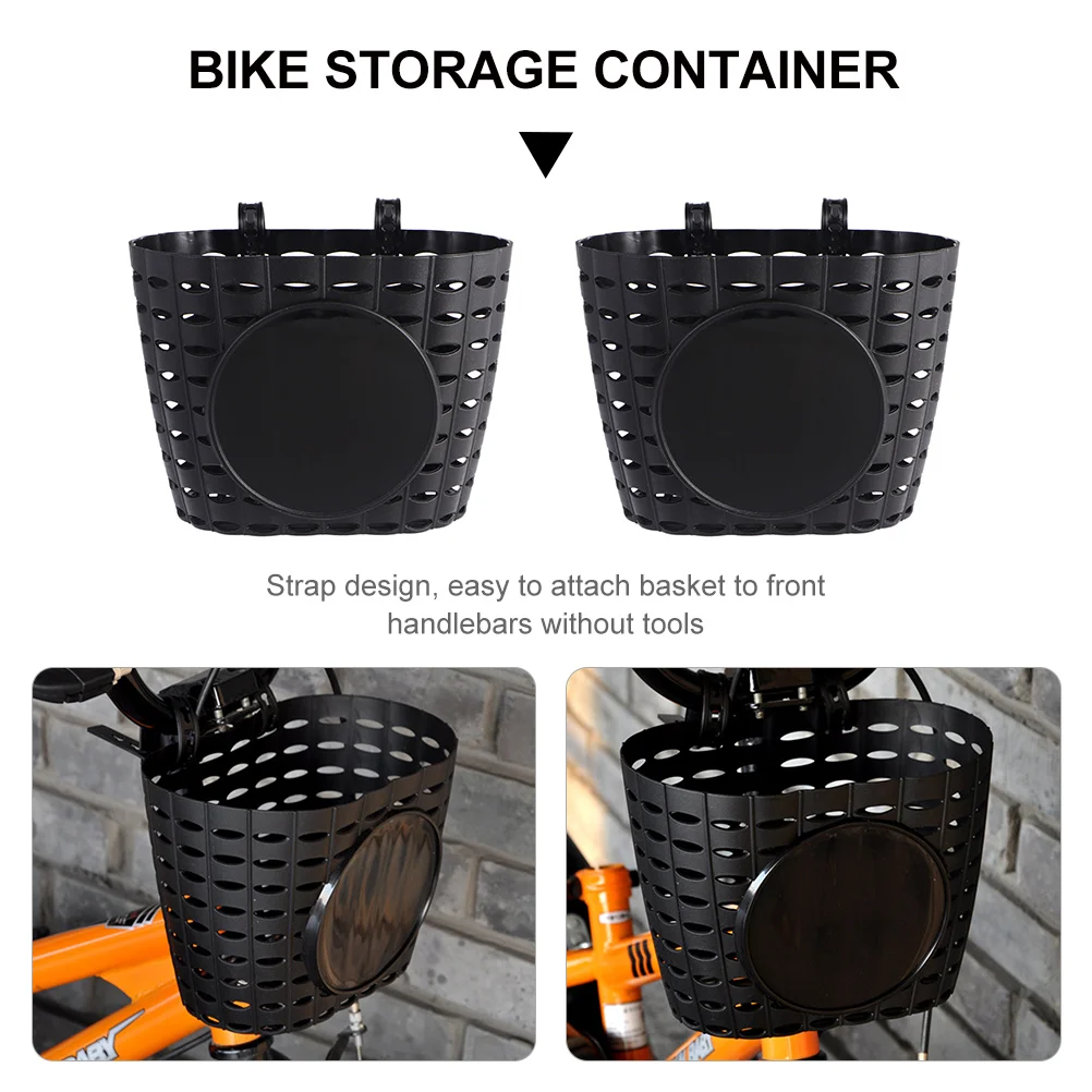 

2 pcs Detachable Thicken Water Resistant Front Handlebar Storage Container Easy Attach Practical Without Tools Durable