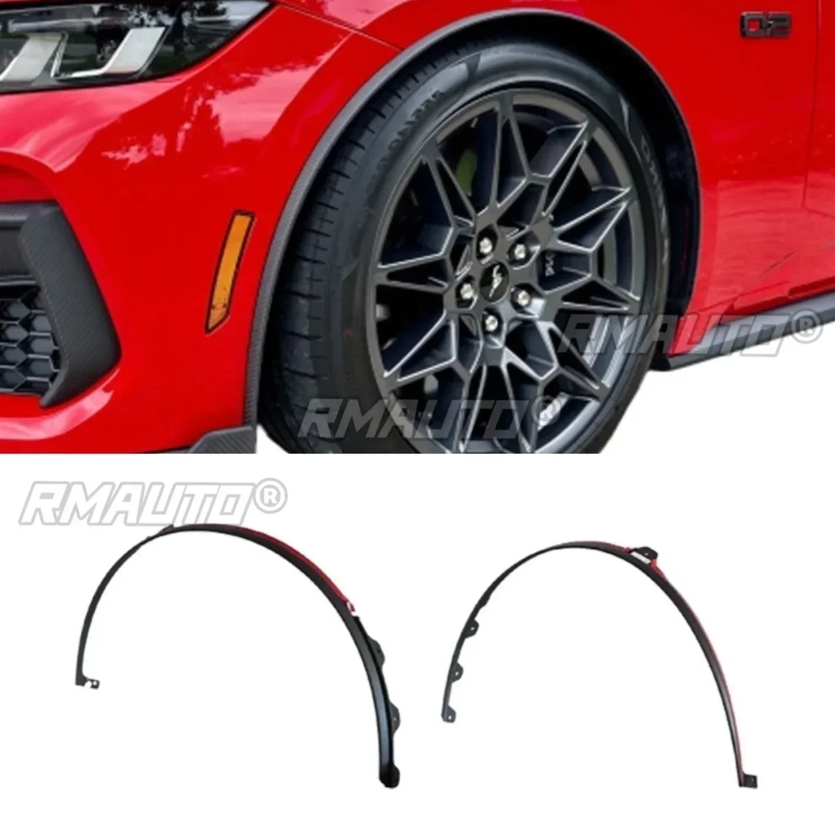 

Car Wheel Trims Heel Arch Flare Accessories for Ford Mustang 2024 Wheel Eyebrow Fender Trims Body Kit