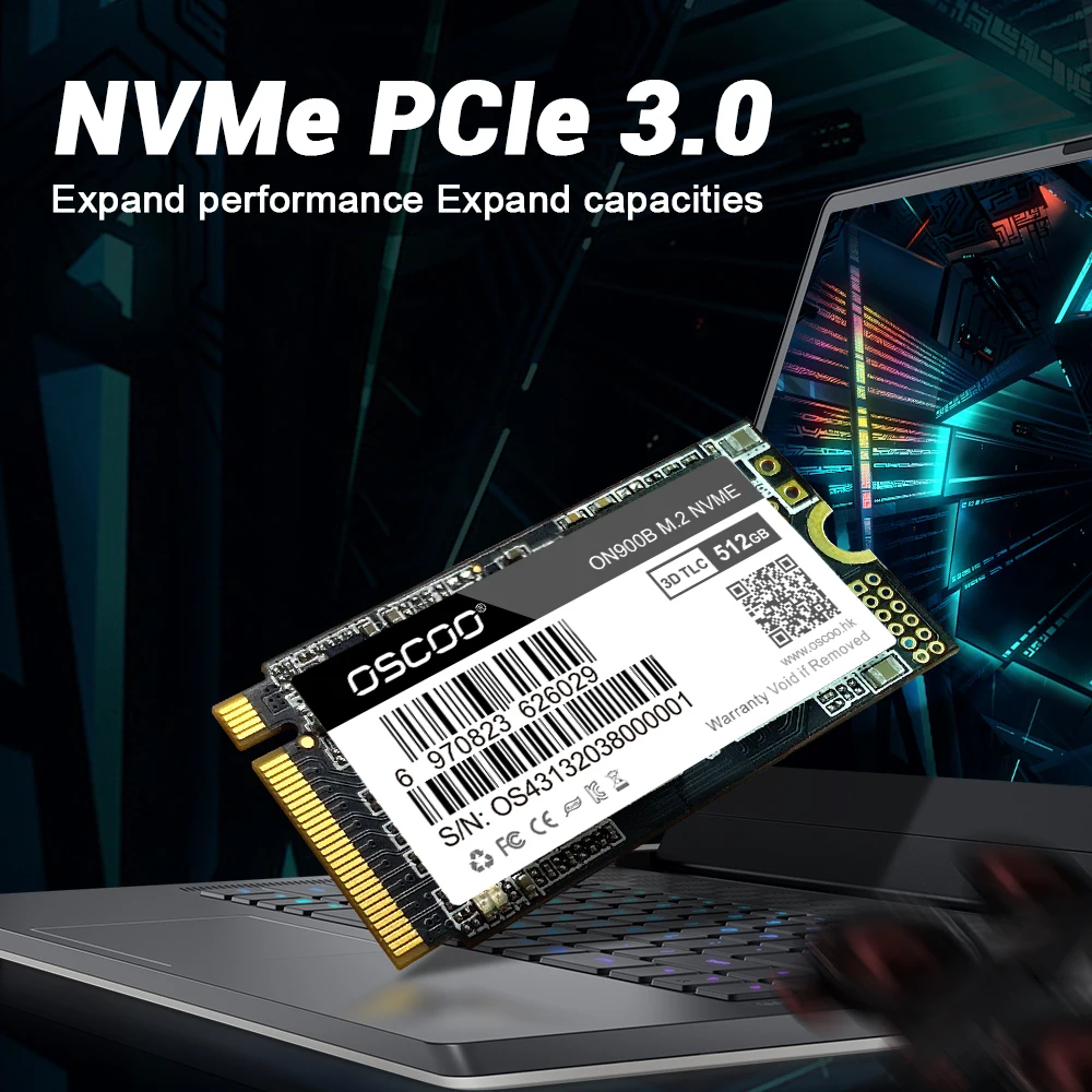 Ssd nvme pcie gen3.0x4 m.2 2242 disco rígido ssd on900b 512gb 1t 256gb para desktop portátil