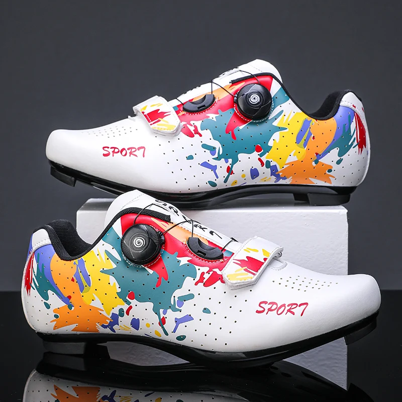 

2025 MTB Cycling Shoes Men Mountain Footwear Racing Road Bicycle Flat Clit Sneaker Cleat Women Dirt Speed Route Bike Biking Spd