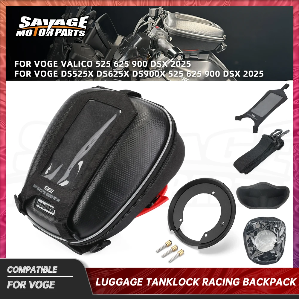 

For VOGE Valico 525X 625X 900X 525 625 900 DSX 2023-2025 Fuel Tank Bag Waterproof Mount Tanklock Luggage Navigation Racing Bag