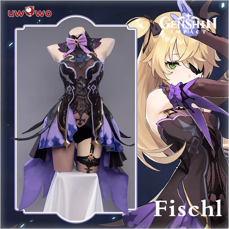 LAST BATCH UWOWO Fischl Cosplay Costume Game Genshin Impact Cosplay Halloween Christmas Cosrtume Carnival Full Set Party Outfits