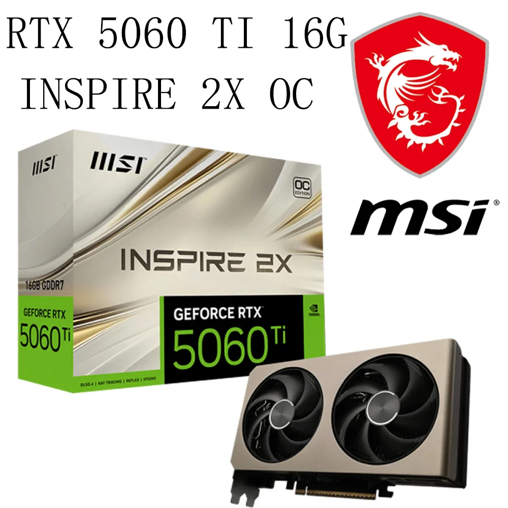 

Оригинальная оригинальная игровая карта MSI GeForce RTX 5060 Ti 16G INSPIRE 2X OC, интеллектуальная дискретная видеокарта «Последний из нас»