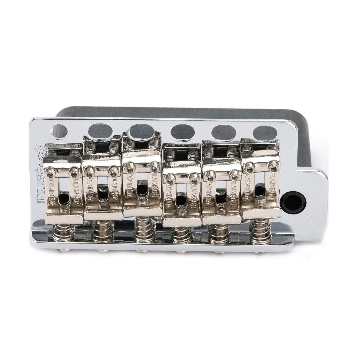 Wilkinson WV6-SB 54mm 5+1 Hole Tremolo Bridge Vintage Steel Saddles with Full Steel Block for Fender USA and Japan ST, Chrome