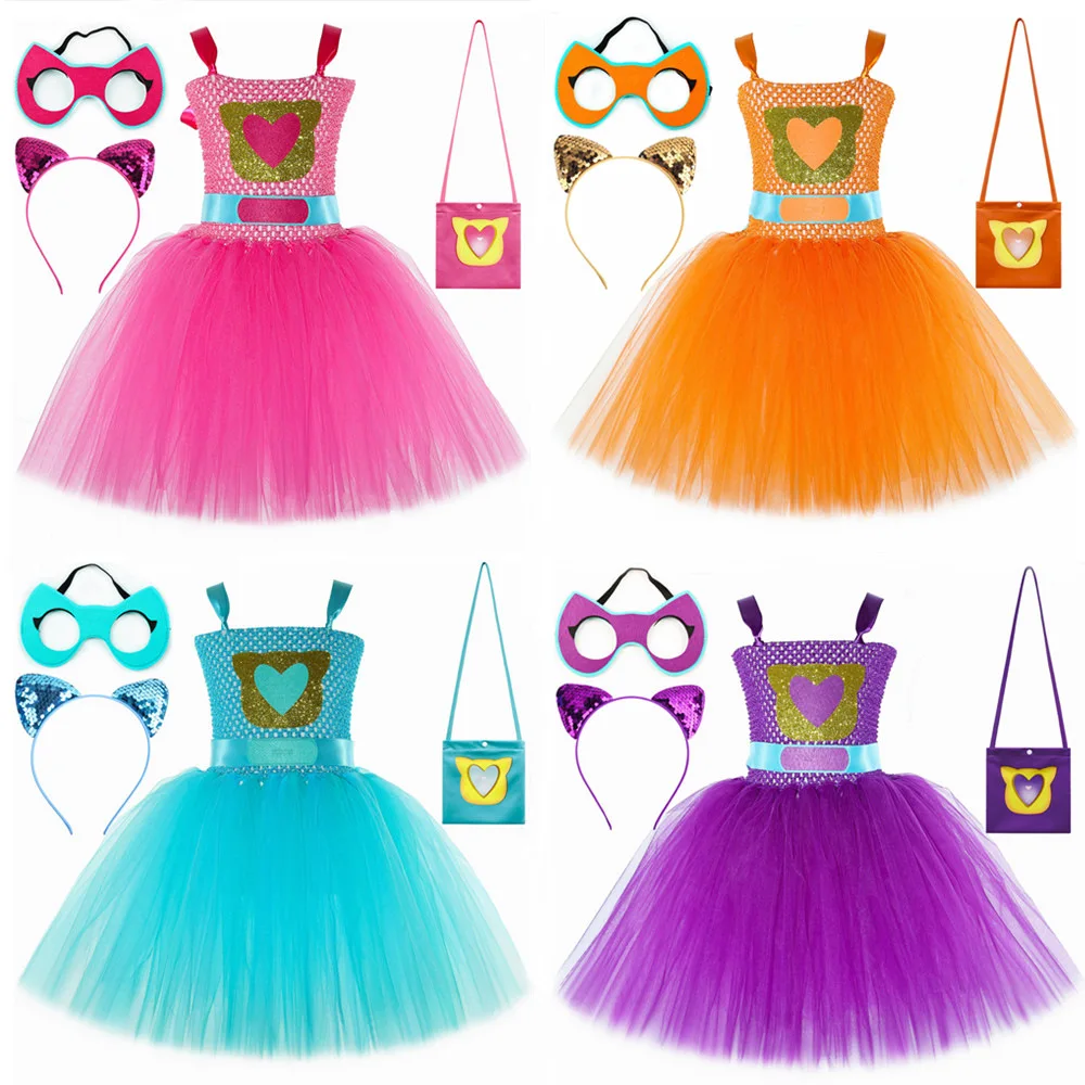 

Children's Cartoon Mesh Tutu Dresses for Girls Dance Performance Costume Ropa De Niña Kids Clothes Cosplay Girls Dress