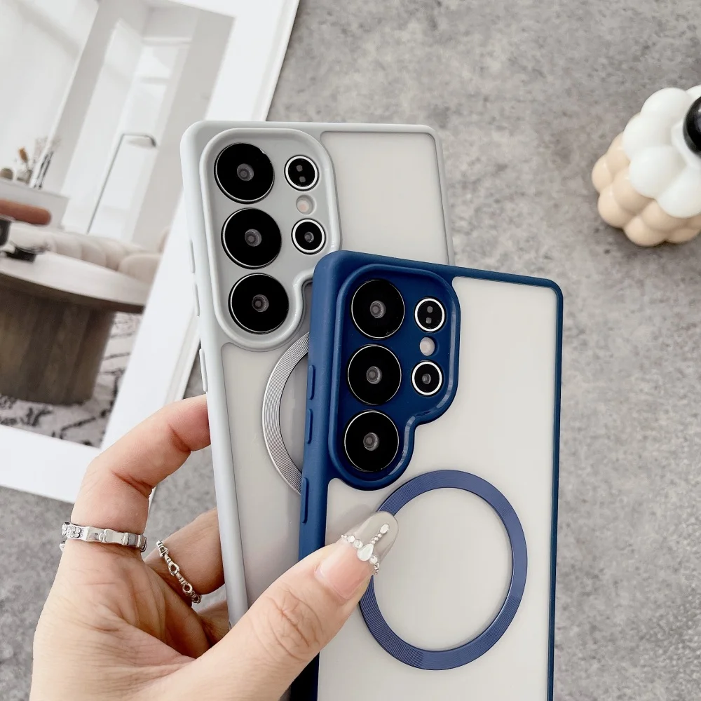 Telefon Fall Für Infinix Hinweis 50 40 Pro 50X 40X Heißer 60i 50i 40i 30i Smart 8 9 10 TPU matte Magnetische Spule Transparente Zurück Abdeckung