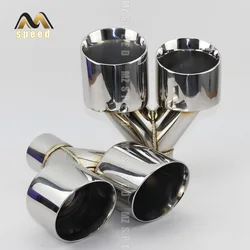 Car Accessories Stainless steel welded Y-type double outlet straight edge exhaust pipe tail throat