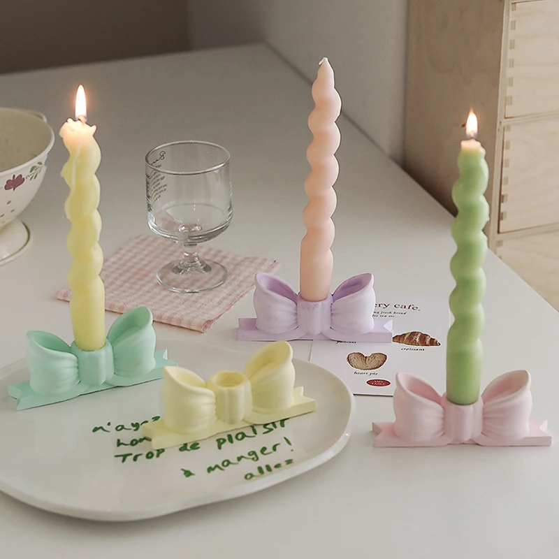 1 aromatherapy candle holder with bow long pole, suitable for long pole candles with a diameter of about 2.2cm